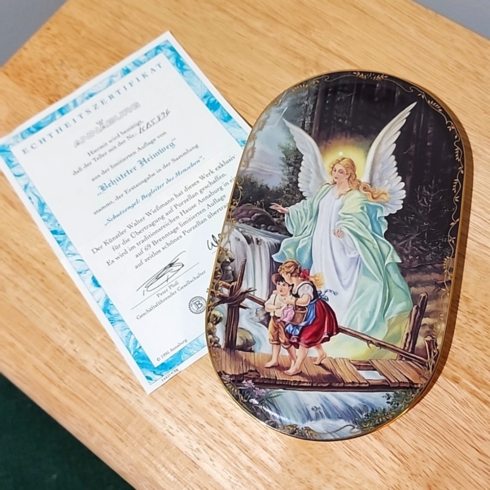 Angel Decorative Plate Annaburg "Guiding the Way" limited edition